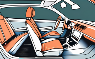 Various car interior parts made of plastic