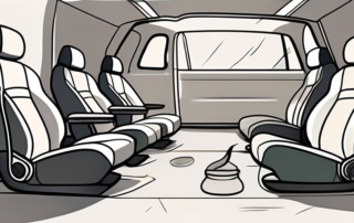 A few car seats made of leather