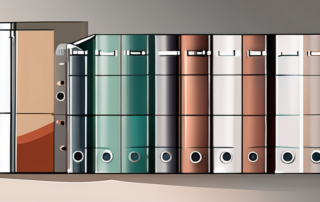 Various types of binders alongside different types of paint lacquers