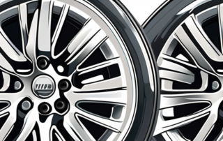 A car wheel with a gleaming ceramic coating