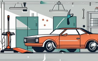 A car with visible hail damage