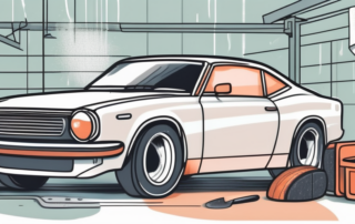 A car with visible scratches on its surface