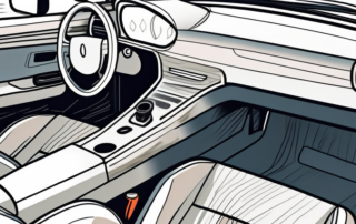 A car interior focusing on the dashboard