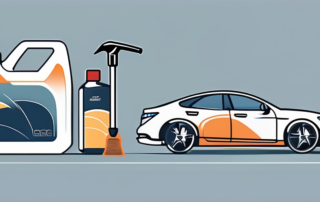 Various car cleaning products lined up