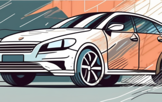 A car with visible scratches on its surface