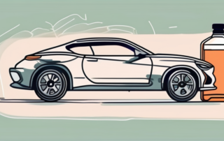 A car with its hood open