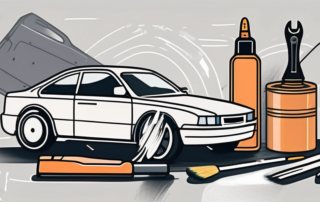 A car with visible scratches on its surface