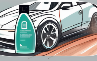 A car's windscreen with visible scratches on one side and the other side perfectly clear and shiny