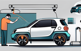 A car undergoing a smart repair process