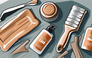 Various car care products like wax