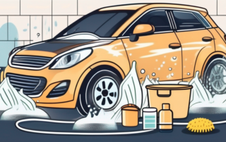 A car being washed at home