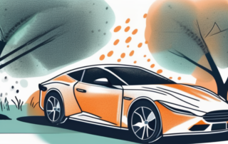 A car with spots of tree resin on it