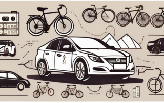 A shiny new car with a price tag