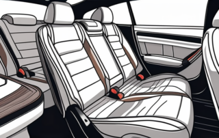 Various car interior cleaning products like vacuum cleaner