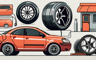 Various car parts like a bumper