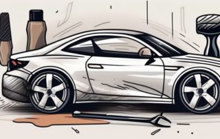 A car with deep scratches on its surface