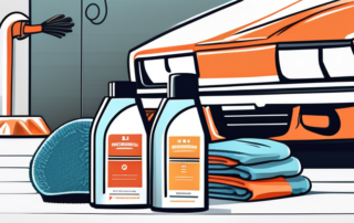 Several different car care products like wax