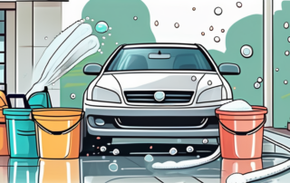 A car parked in a driveway