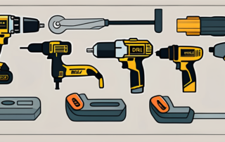 Several different types of battery-powered multi-functional tools