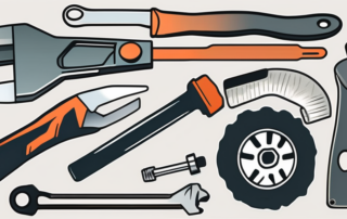 Various car repair tools such as a suction cup