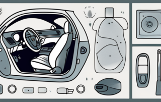 A car interior detailing various plastic components (dashboard