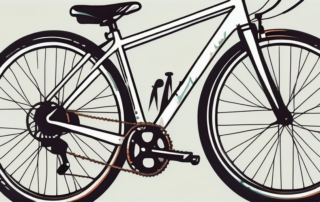 A new bicycle with close-up details on the squeaky brakes