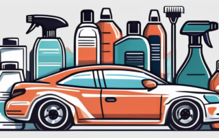 Various car care products like wax