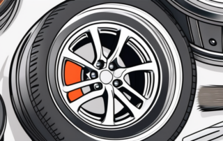A set of car rims being painted