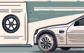 A car with visible defects like a flat tire and a broken headlight