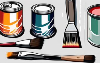 Various car paint cans in different colors