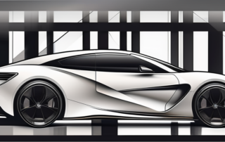 A sleek car with a satin black wrap