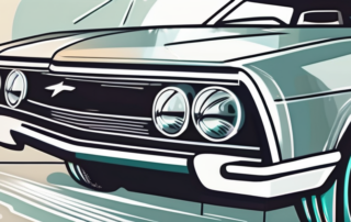 A pair of cloudy car headlights being polished