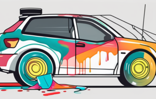 A car half-covered in fresh