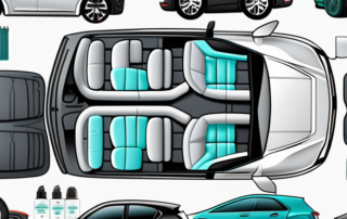 A variety of car accessories such as seat covers