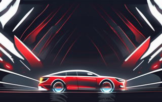 A car from the rear view