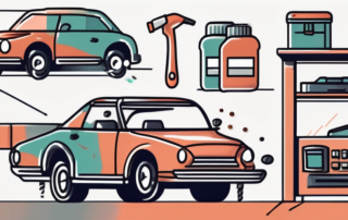 A car with visible paint damage