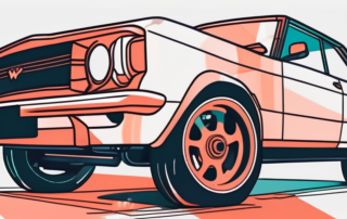 A car with a transparent view of its brake system