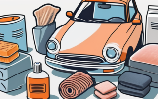 Various car care products like soap