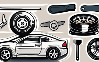 A set of damaged aluminum car wheels