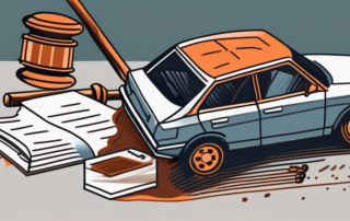 A car with visible defects like a flat tire and rust