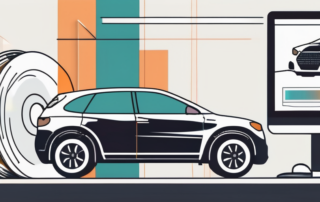 A car in the process of being wrapped in a vinyl film