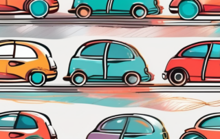 Various metallic objects like a car