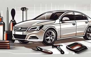 A car gleaming after being polished