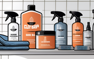 Various car detailing products like clay bars