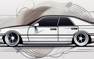 A car with various unique and creative modifications
