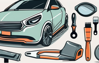 Various car parts such as a bumper