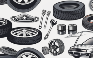 Various car parts such as engine
