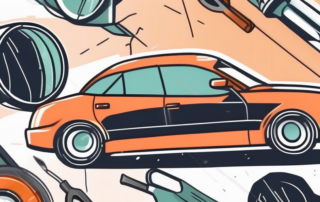 A car with dull headlights on one side and polished