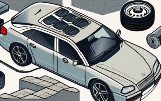 Various car parts such as an engine