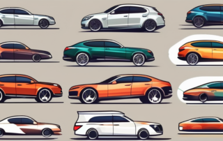 Various types of cars in different colors and finishes
